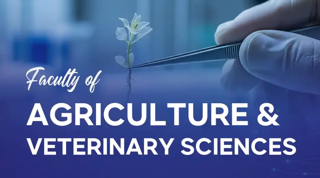 Portrait of faculty members from the Faculty of Agriculture and Veterinary Sciences at University of Chenab.