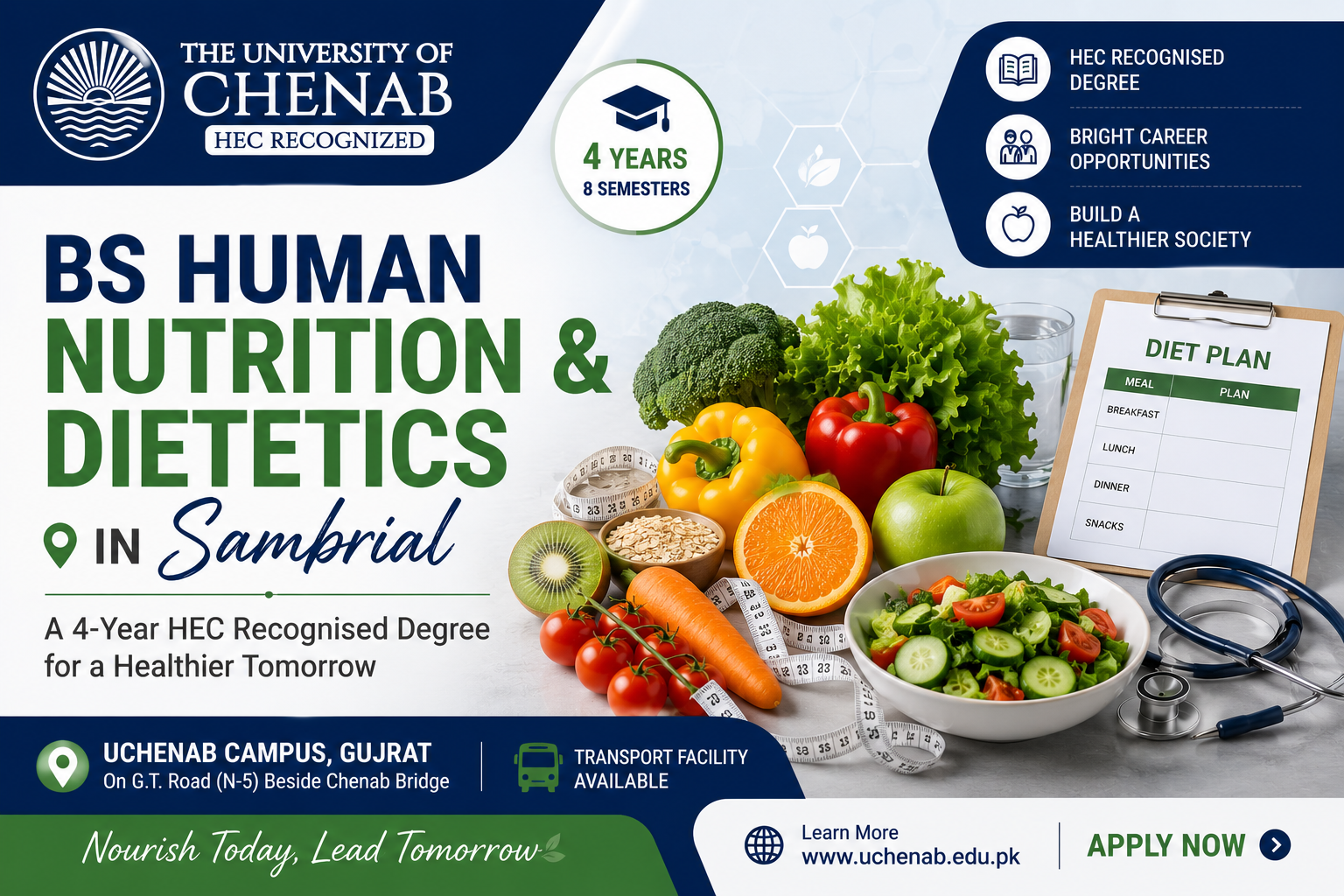 BS Human Nutrition & Dietetics in Sambrial UChenab